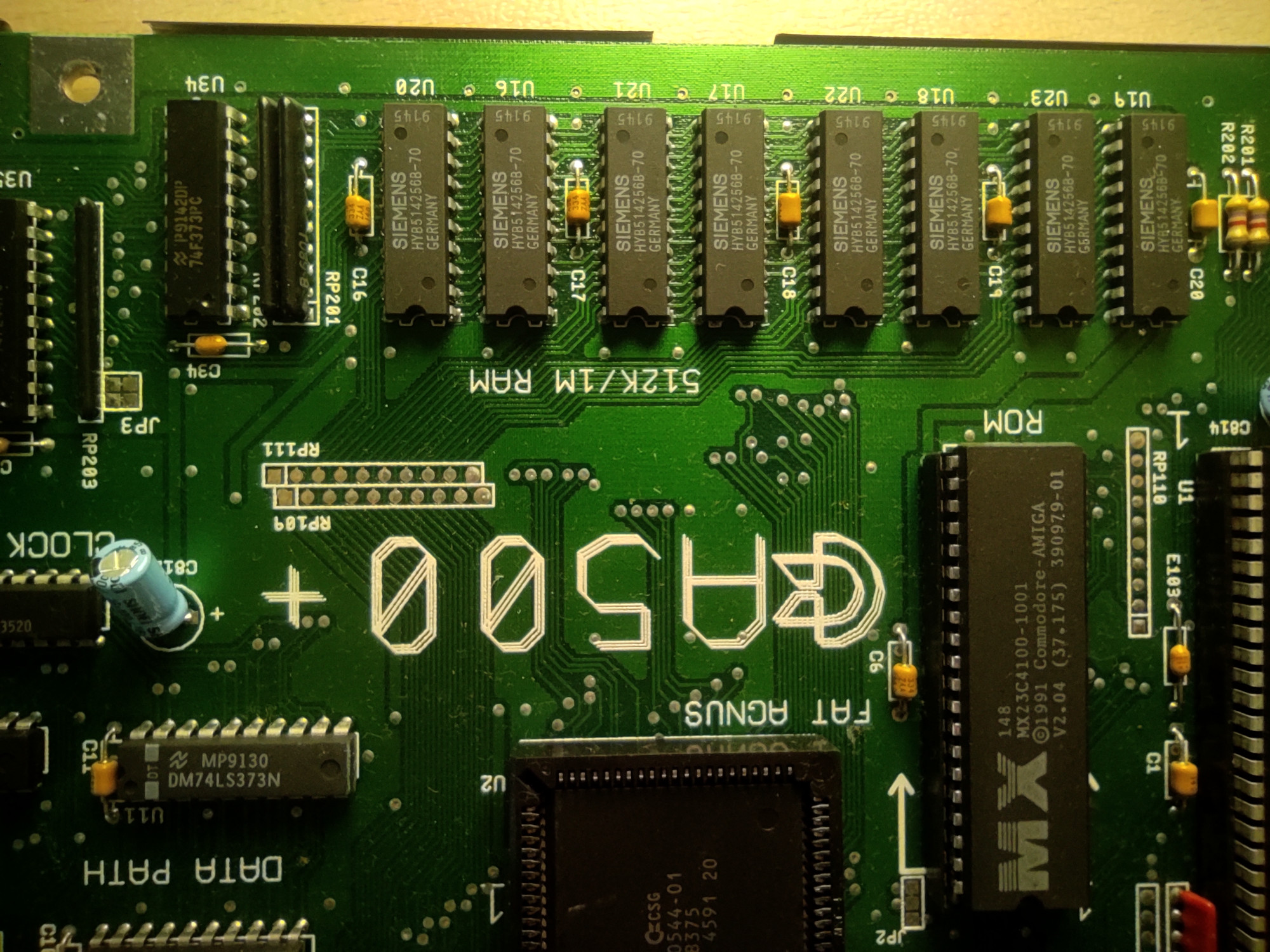 Detail na RAM paměti počítače (Chip RAM 1MB).