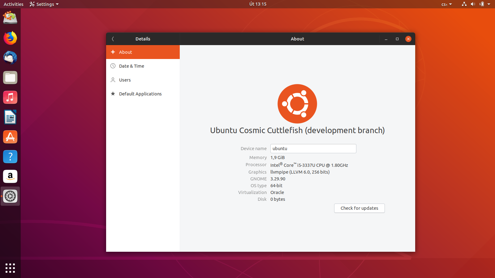 Ubuntu 18.10 (vývojová verze)