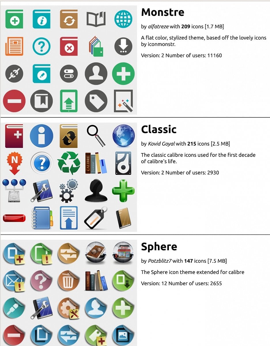Nové ikony pro Calibre.