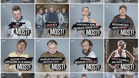 Fotografie, které tým České televize používal pro propagaci seriálu Most na sociálních sítích.