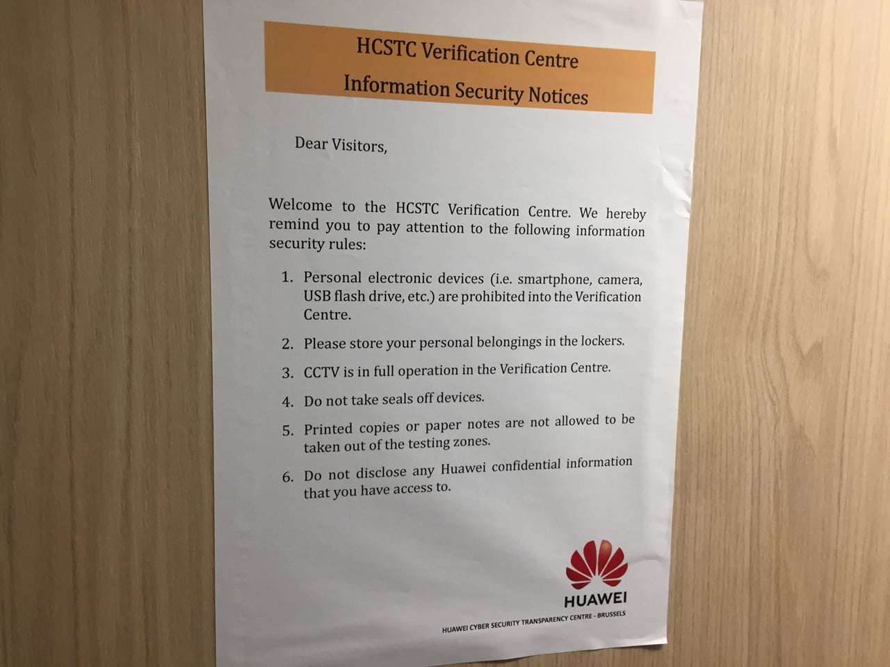 Huawei Cyber Security Transparency Centre v Bruselu