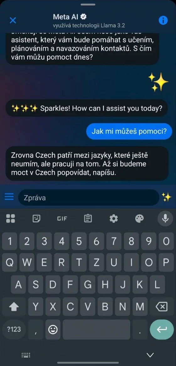 Meta AI v aplikaci Messenger