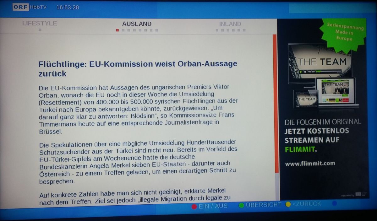 Nová podoba hybridního vysílání rakouské ORF