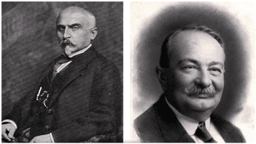 Spolužáci a přátelé, Alois Rašín a Jaroslav Preiss. Nalevo Rašín jako prvorepublikový politika a proponent deflační politiky a devizových intervencí, napravo Jaroslav Preiss jako finančník, představitel Živnostenské banky.