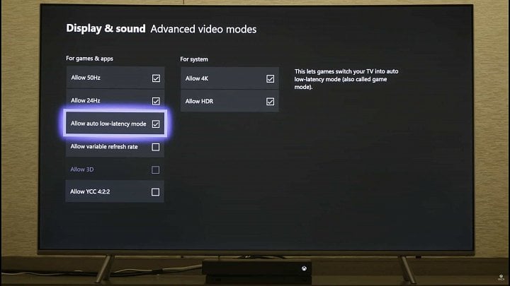 Auto Low Latency Mode