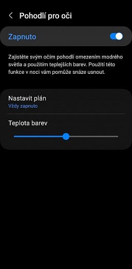 V noci přijde vhod režim Pohodlí pro oči (zdroj: Cnews)