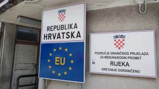 Hraniční přechod pro námořní dopravu. Rijeka, Chorvatsko. (10. 06. 2024)