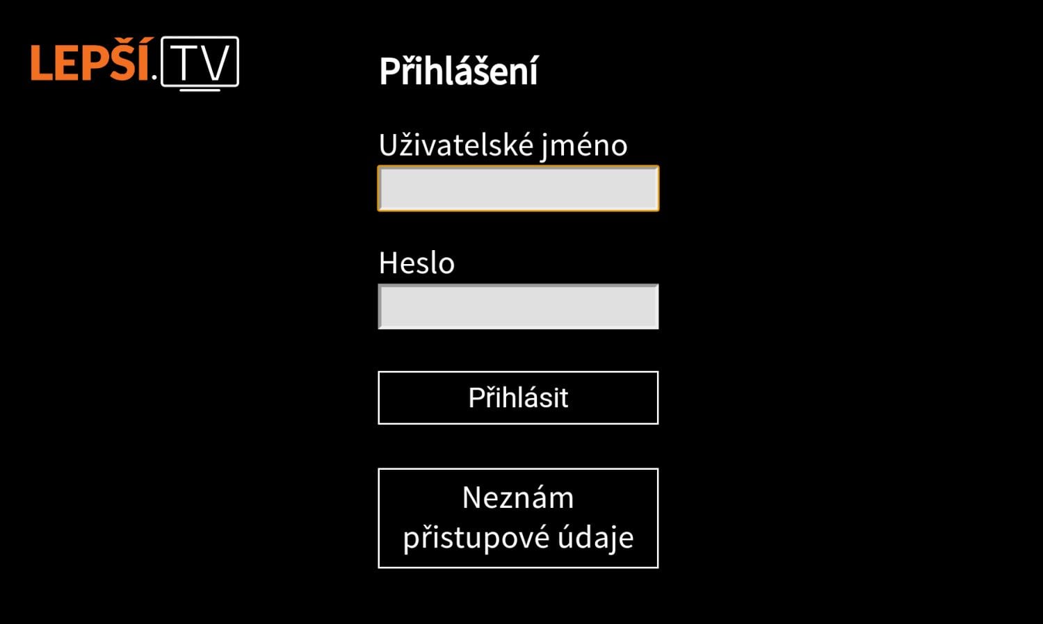 Přihlášení k IPTV službě Lepší.TV.