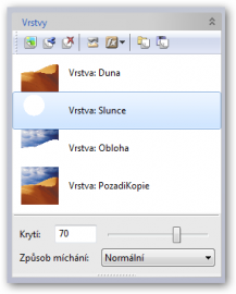 Paleta Vrstvy.