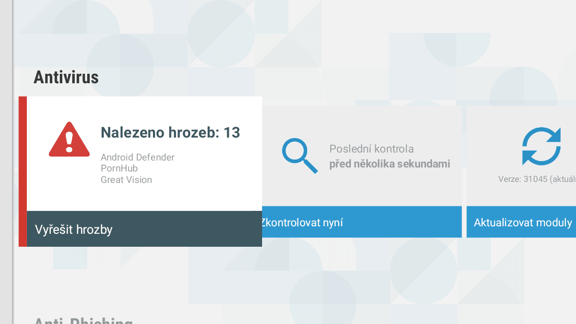 ESET Smart TV Security, antivir pro chytré televize s Androidem