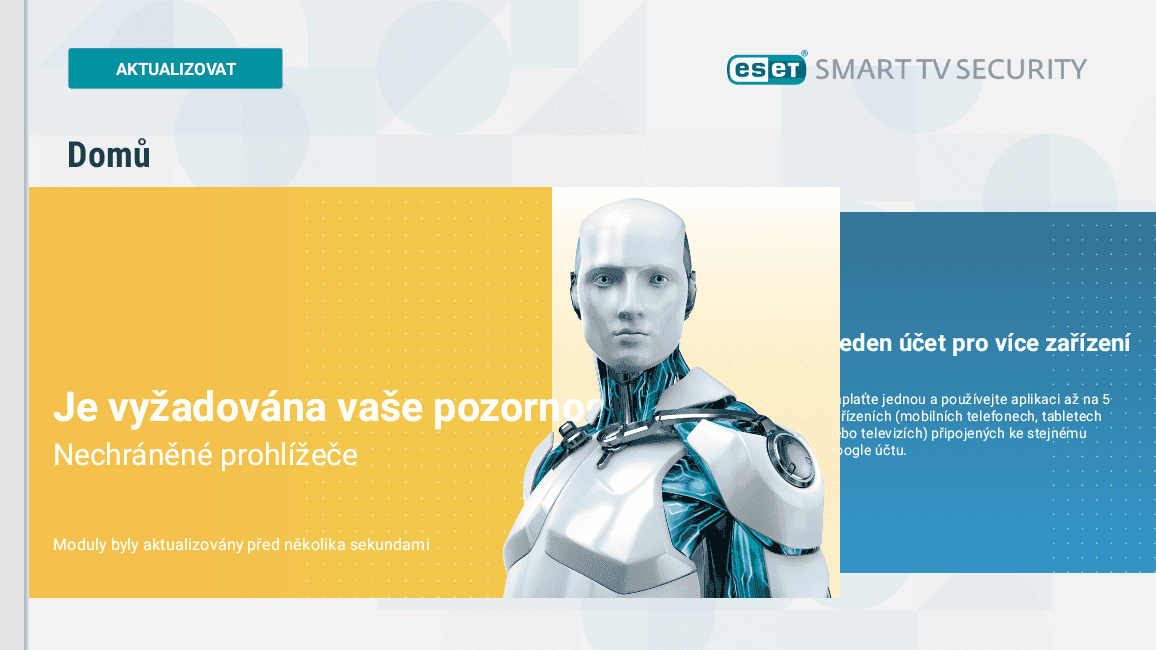 ESET Smart TV Security, antivir pro chytré televize s Androidem