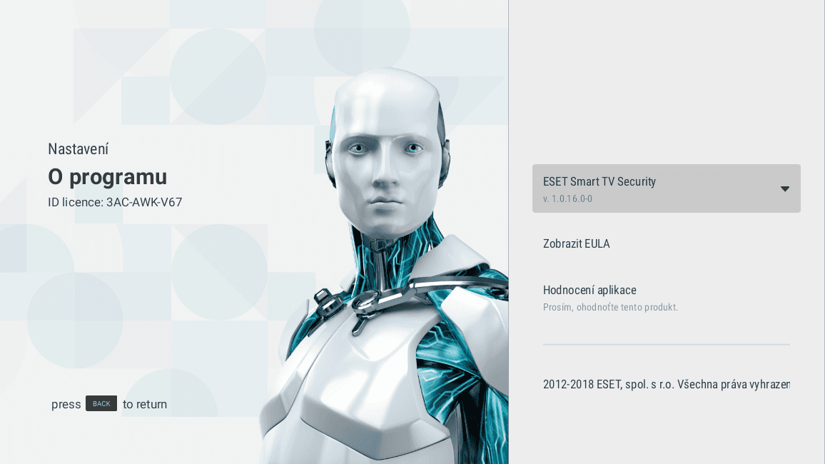 ESET Smart TV Security, antivir pro chytré televize s Androidem