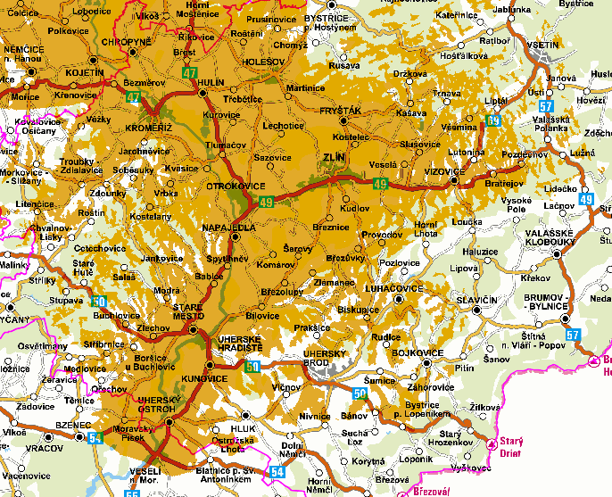 Zlín - Tlustá hora (kanál 58)