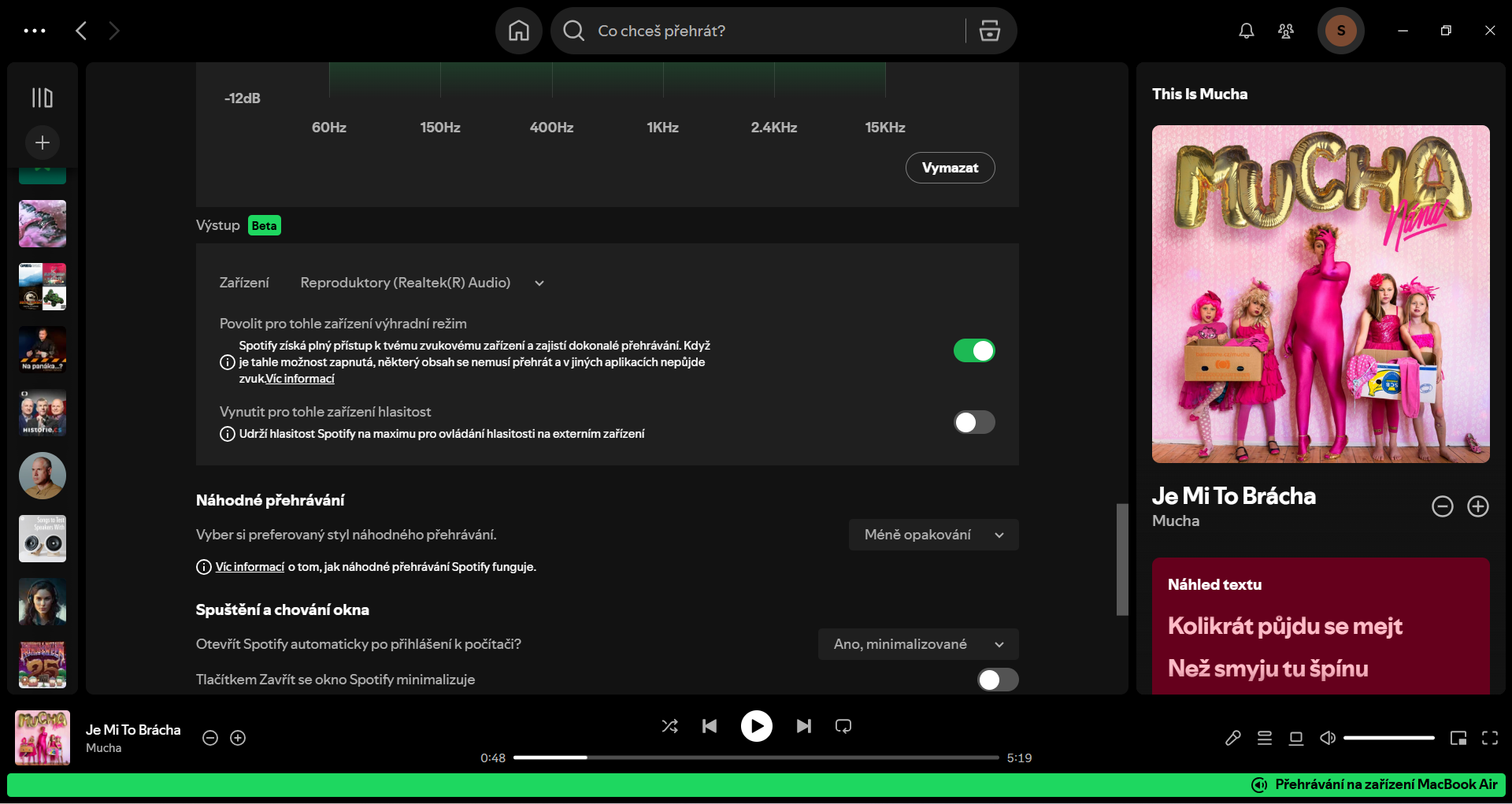Exclusive Mode ve Spotify
