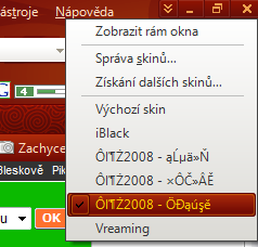 <p>Rychlá změna skinu</p>