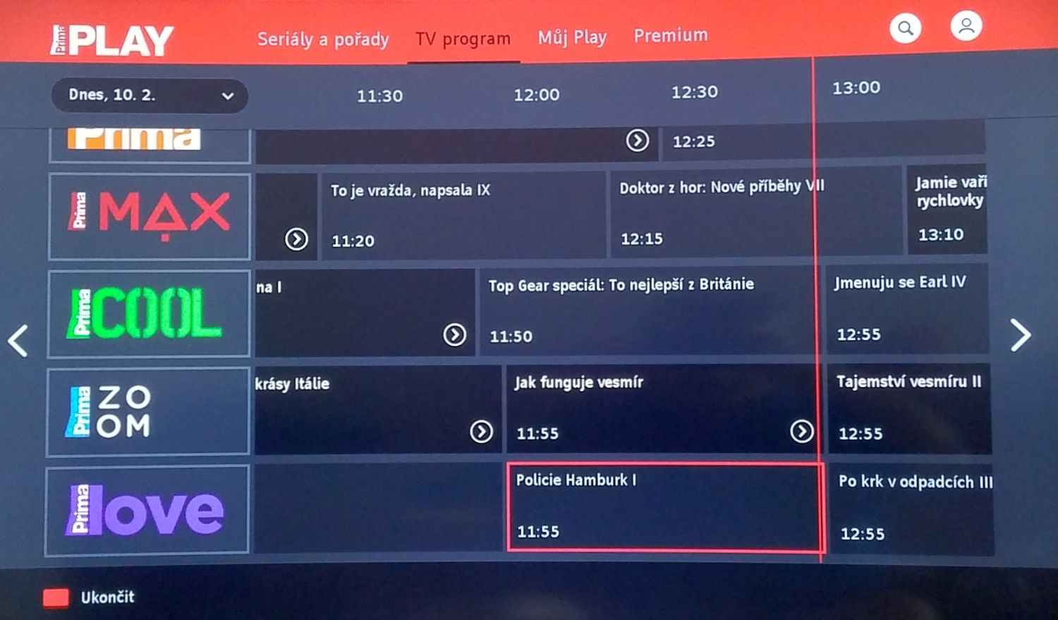 Pokračování televizního programu...