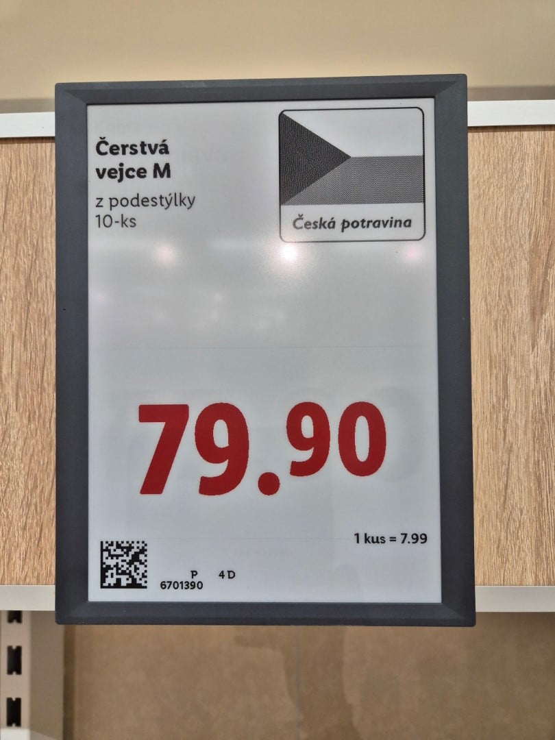 Cena vajec Lidl