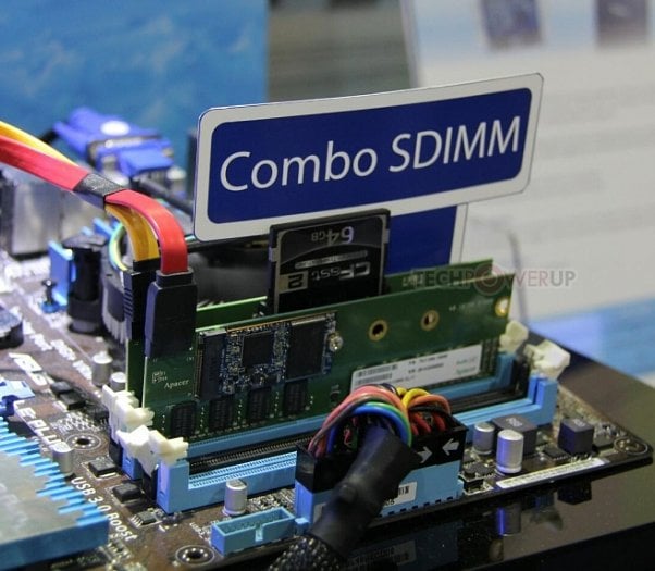 Apacer Combo SDIMM, SSD zabudované do paměťového modulu (Zdroj: techPowerUp)