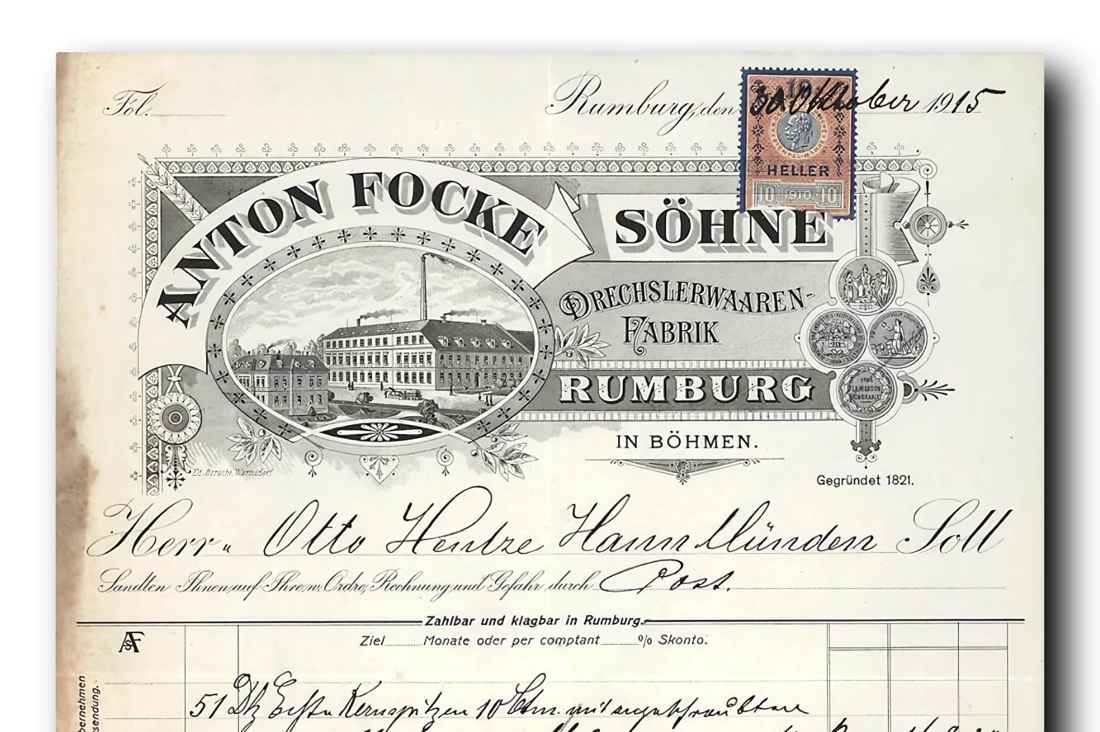 Textilní továrna Rudolfa Antona Fockeho byla založena v roce 1890. Zaměřovala se na vzorované textilní látky. Ve své době dodávala zboží po celé zeměkouli.