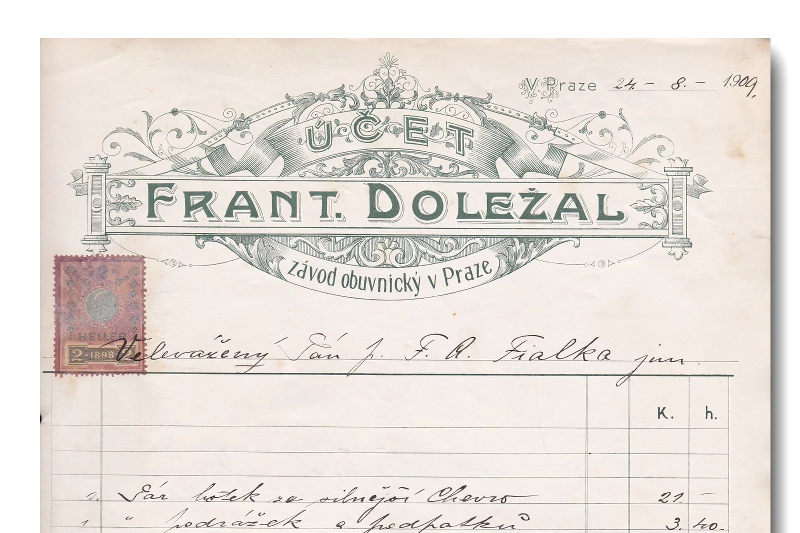 Obuvnický závod Františka Doležala.