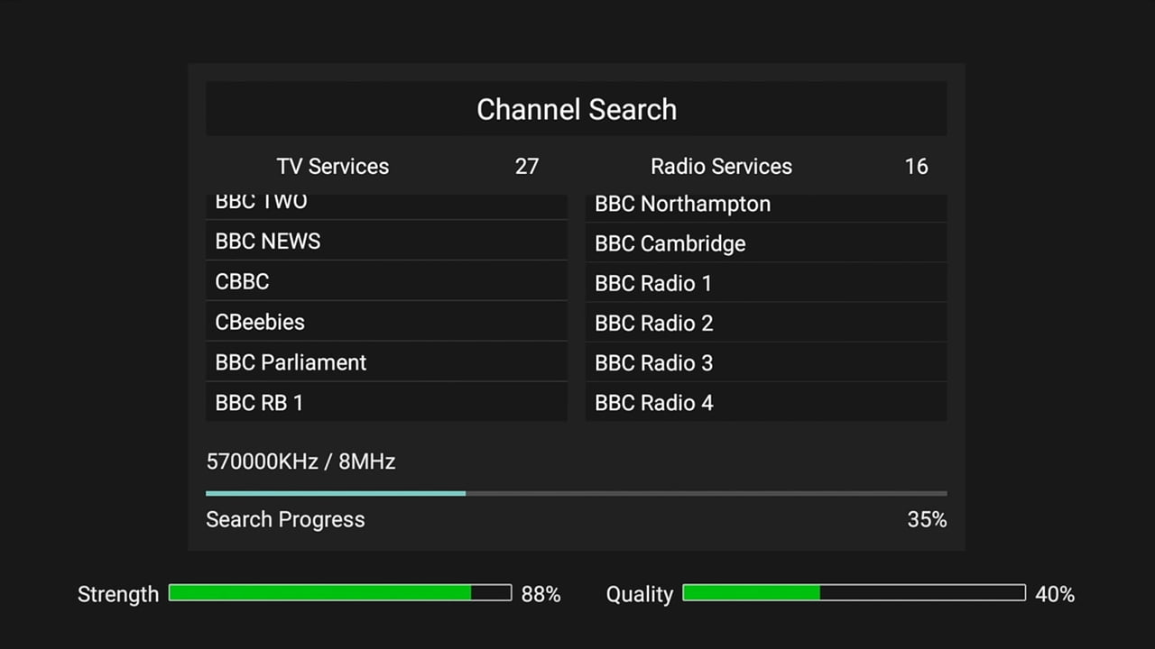 Videostrong – prostředí pro příjem DVB vysílání