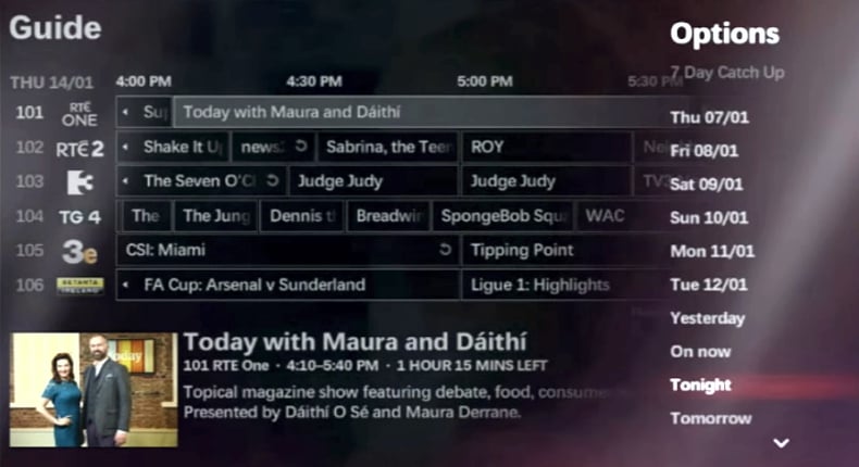 EPG  - programový průvodce