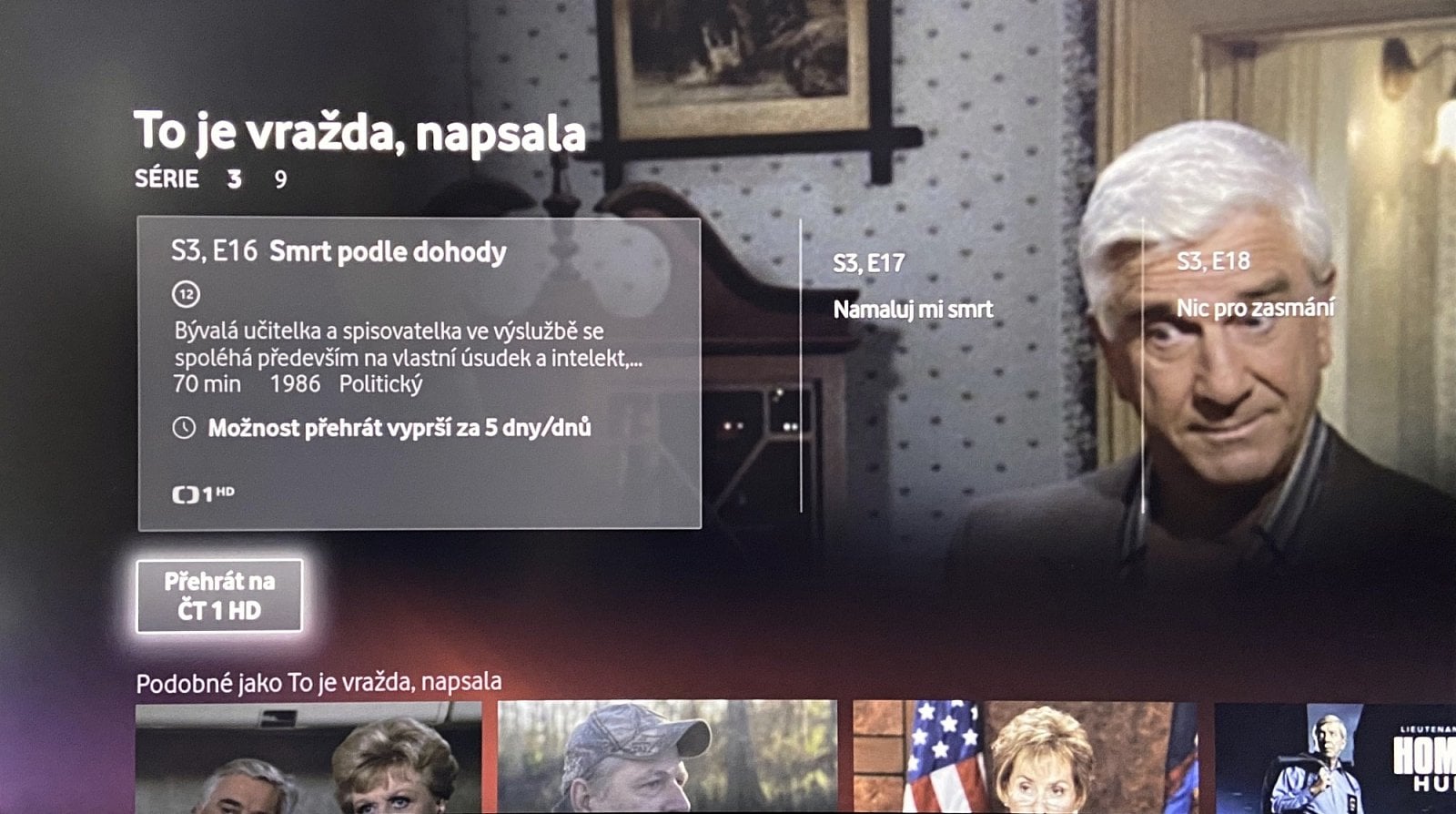 Vodafone TV - živé vysílání a elektronický programový průvodce