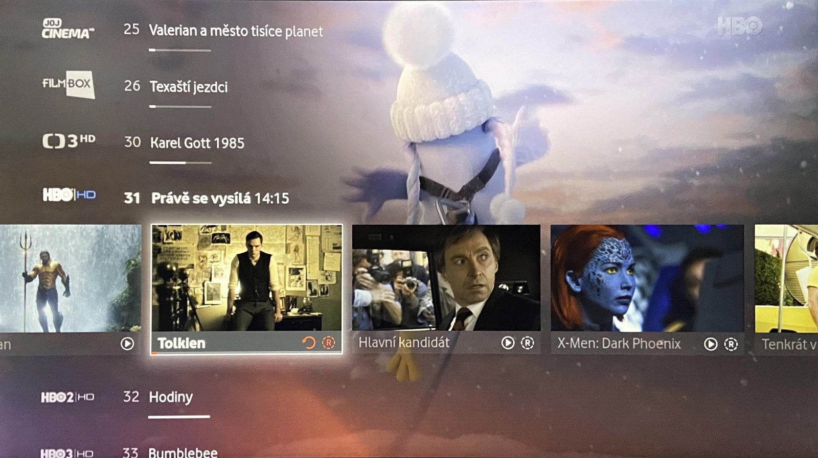 Vodafone TV - živé vysílání a elektronický programový průvodce