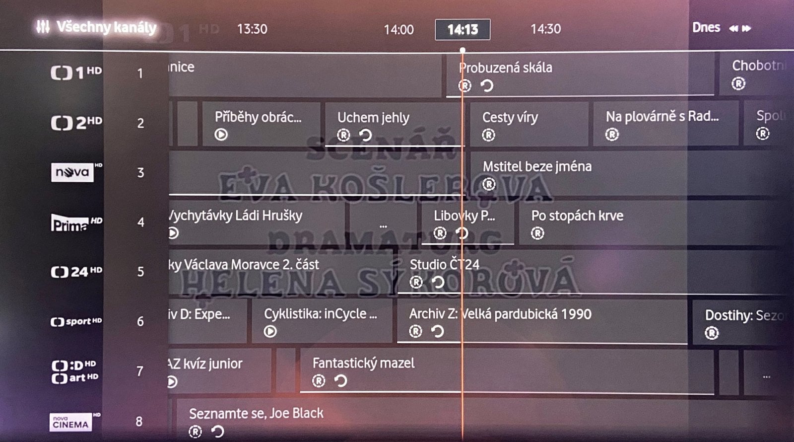 Vodafone TV - živé vysílání a elektronický programový průvodce