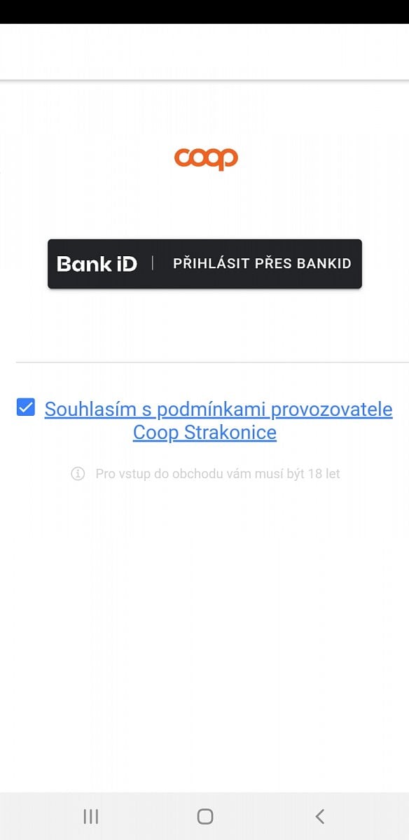 Bezobslužný obchod COOP Strakonice - aplikace Contio