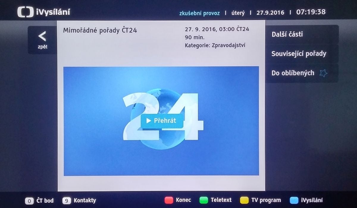ČT - debata Clinton vs. Trump v HbbTV