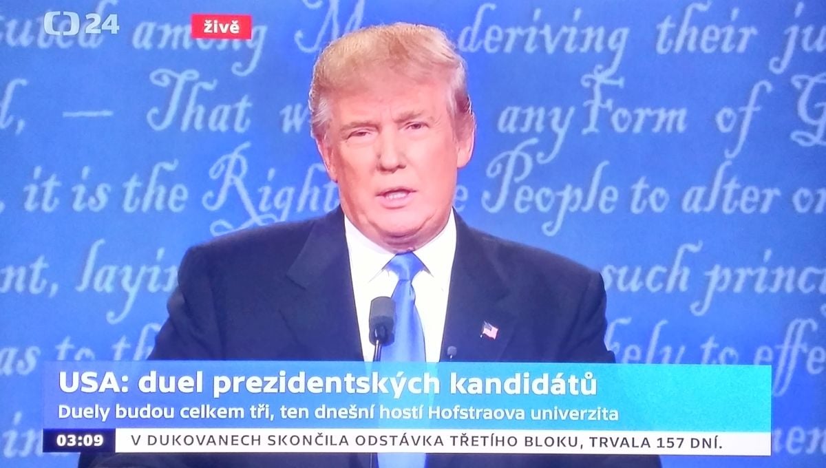 ČT - debata Clinton vs. Trump v HbbTV