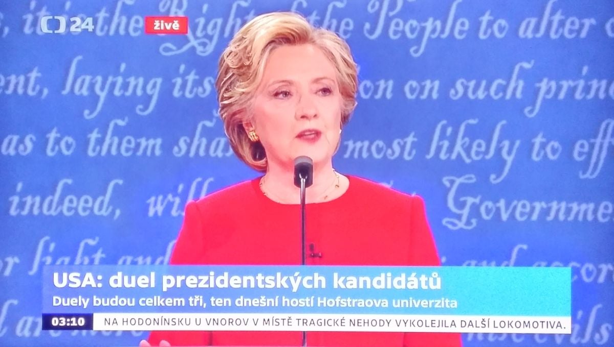 ČT - debata Clinton vs. Trump v HbbTV