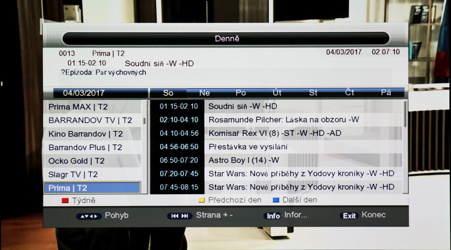 Evolveo Omega T2 - EPG