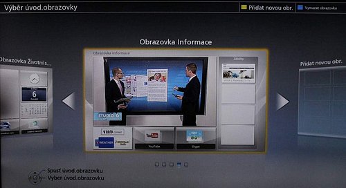 My Home Screen, tedy domovskou obrazovku můžete mít například v tomto stylu, nebo si ji definovat zcela podle svého. Nebo si pochopitelně zvolit i tradiční spuštění televizoru do plného obrazu.