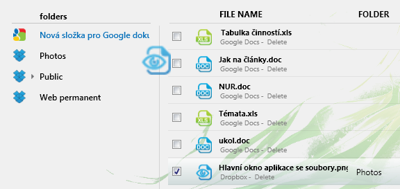 Jednoduché přesouvání souborů