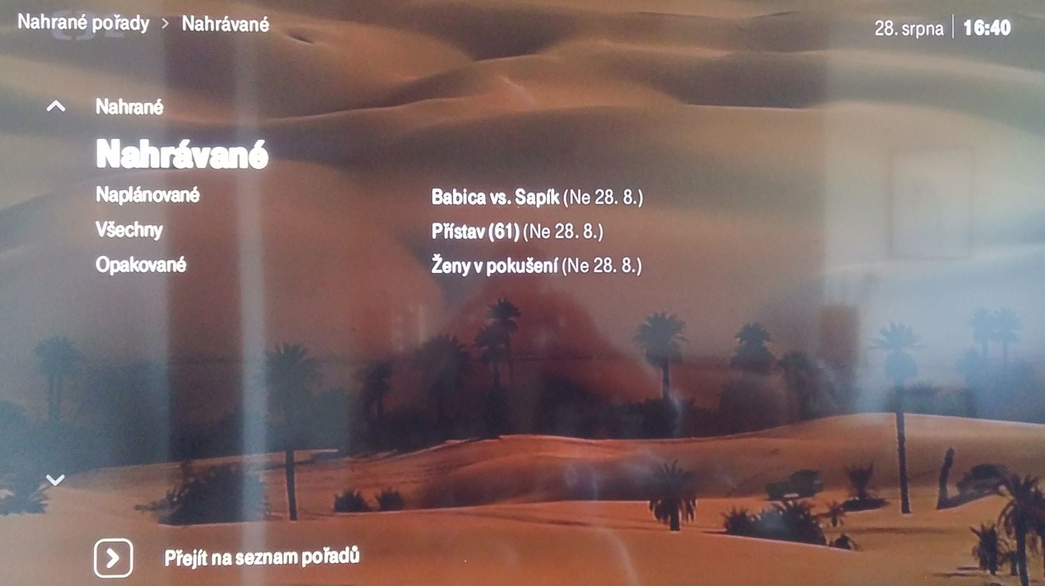 T-Mobile TV - EPG a nahrávání