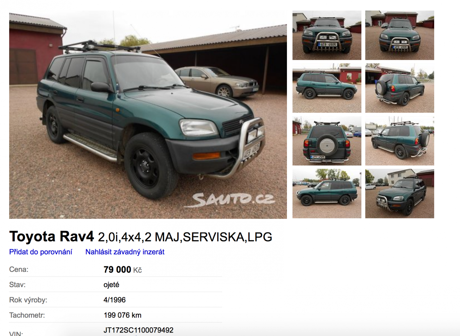 Toyota RAV, Auto Harfa, kilometry stočeny