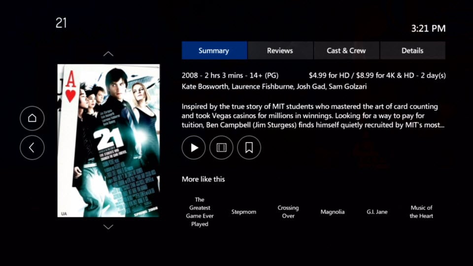 Hlavní menu služby Bell Fibe