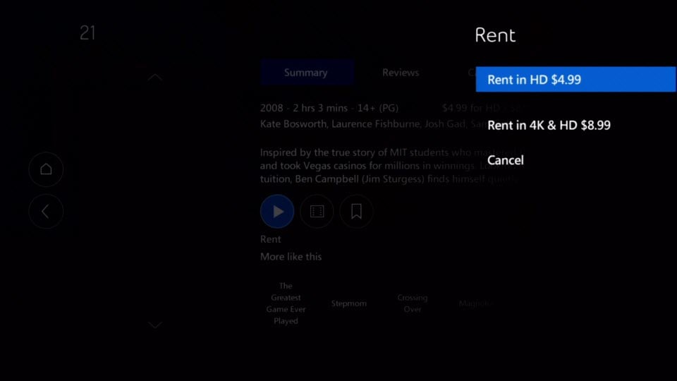 Hlavní menu služby Bell Fibe