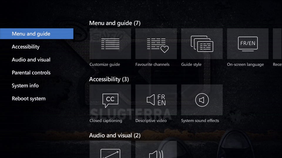 Hlavní menu služby Bell Fibe