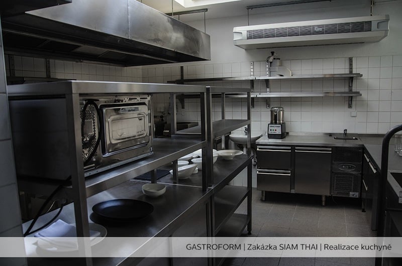 Profesionální kuchyně realizované firmami GASTROFORM a MAVA.