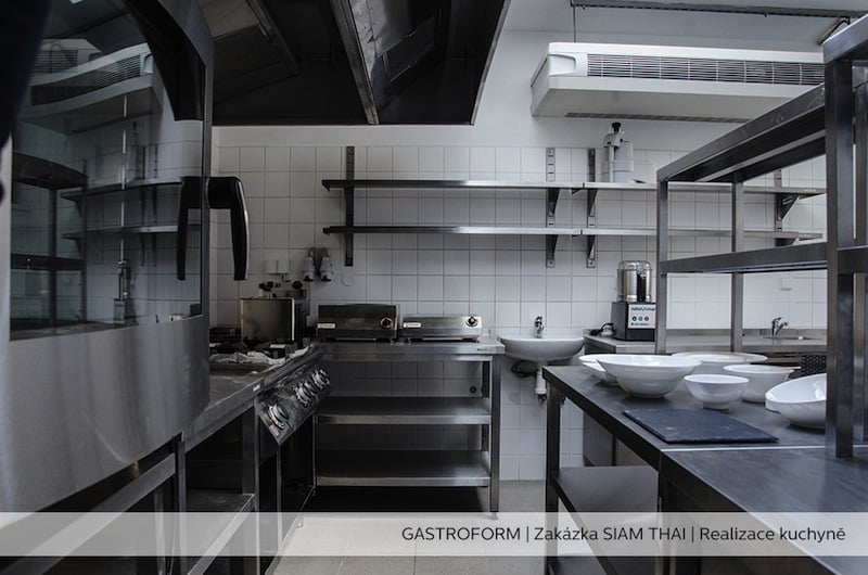 Profesionální kuchyně realizované firmami GASTROFORM a MAVA.