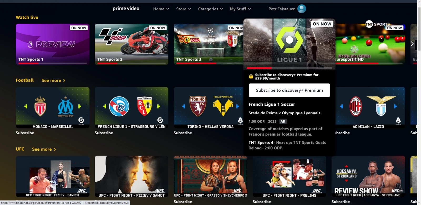 Britská verze Amazon Prime Video