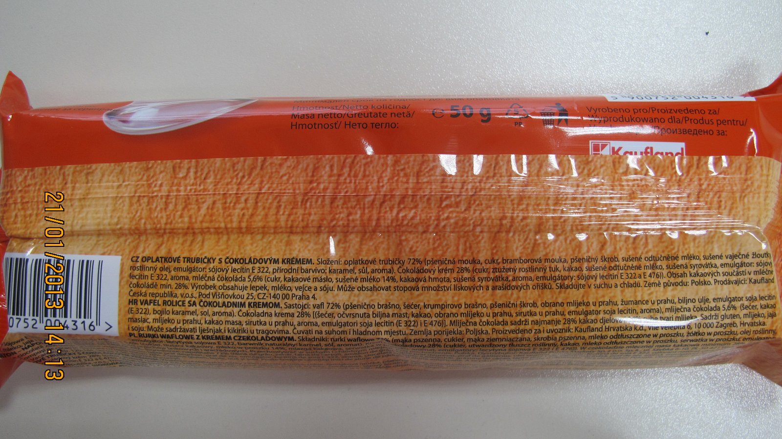 oplatkové trubičky STILLA dolce COCOA ROLLS, Kaufland