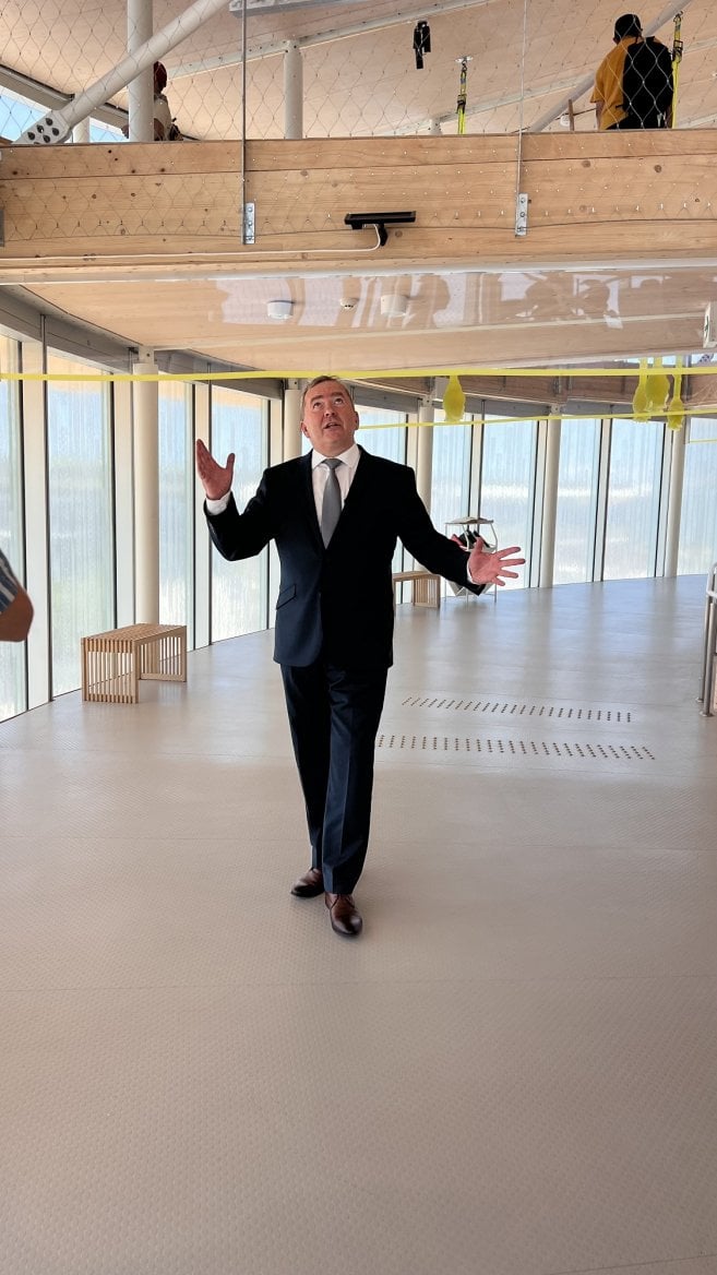 Interiér českého pavilonu na světové výstavě EXPO