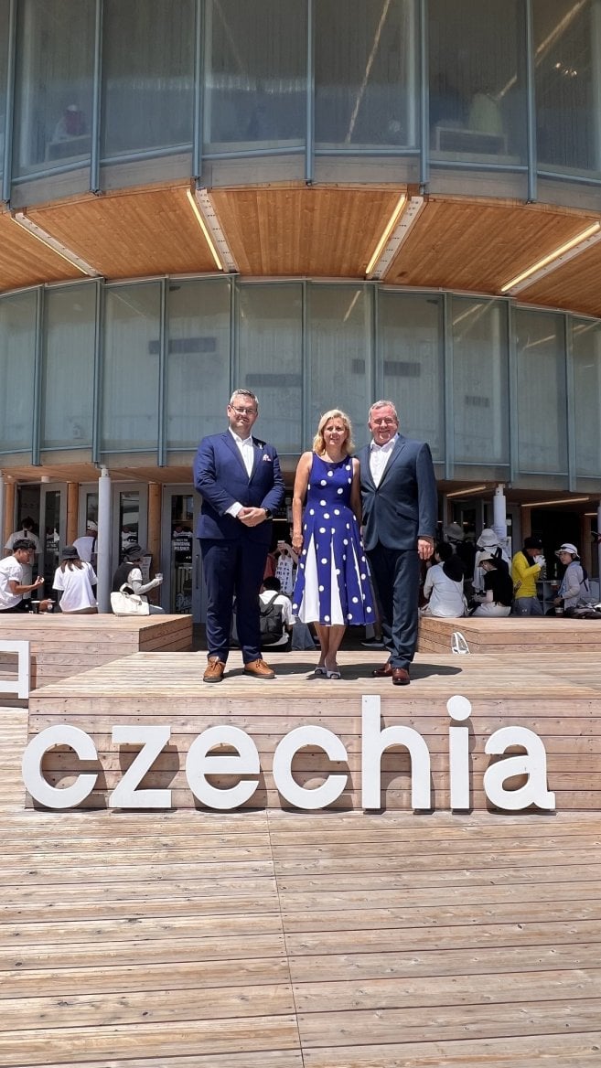 Exteriér českého pavilonu na světové výstavě EXPO