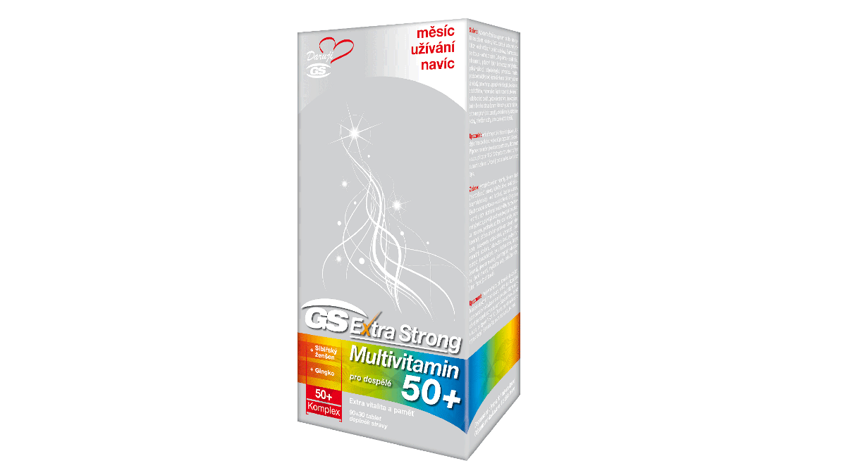 GS Extra Strong Multivitamin 50+ tbl. 90+30 dárek 2014 ČR/SK