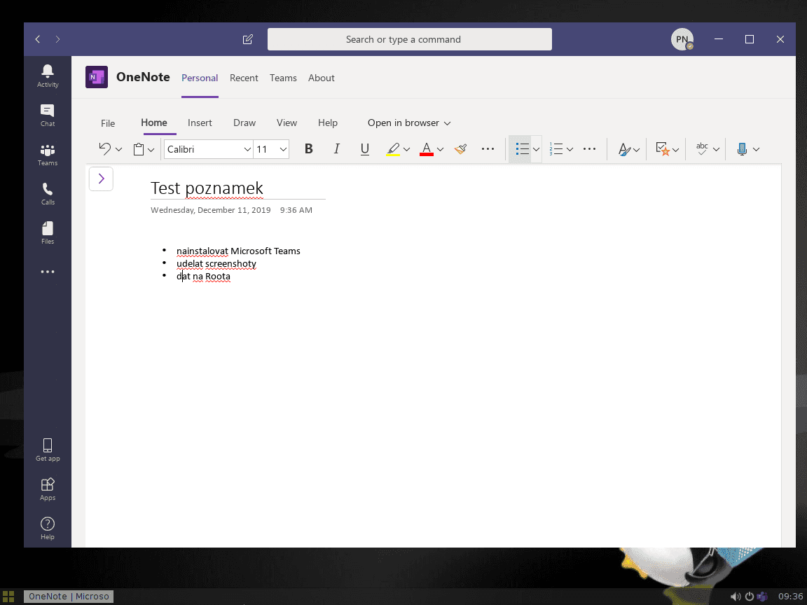 Microsoft Teams pro Linux
