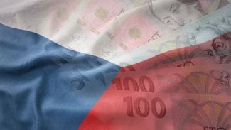 česká vlajka s penězmi